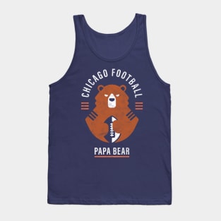 Papa Bear Chicago Football Fan Gift Tank Top